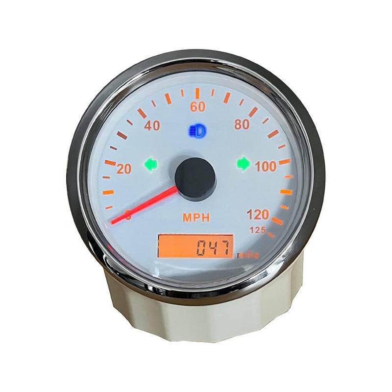 ELING Universal 85mm GPS Speedometer 125MPH Speedo Odometer Adjustable for Boat RV Car Truck Motorcycle 3 3/8 12V 24V with Backlight - Image 3